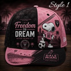 Inter Miami CF Snoopy Messi Embroidered Cap