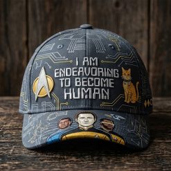 Data I Am Endeavoring To Become Human Baseball Cap