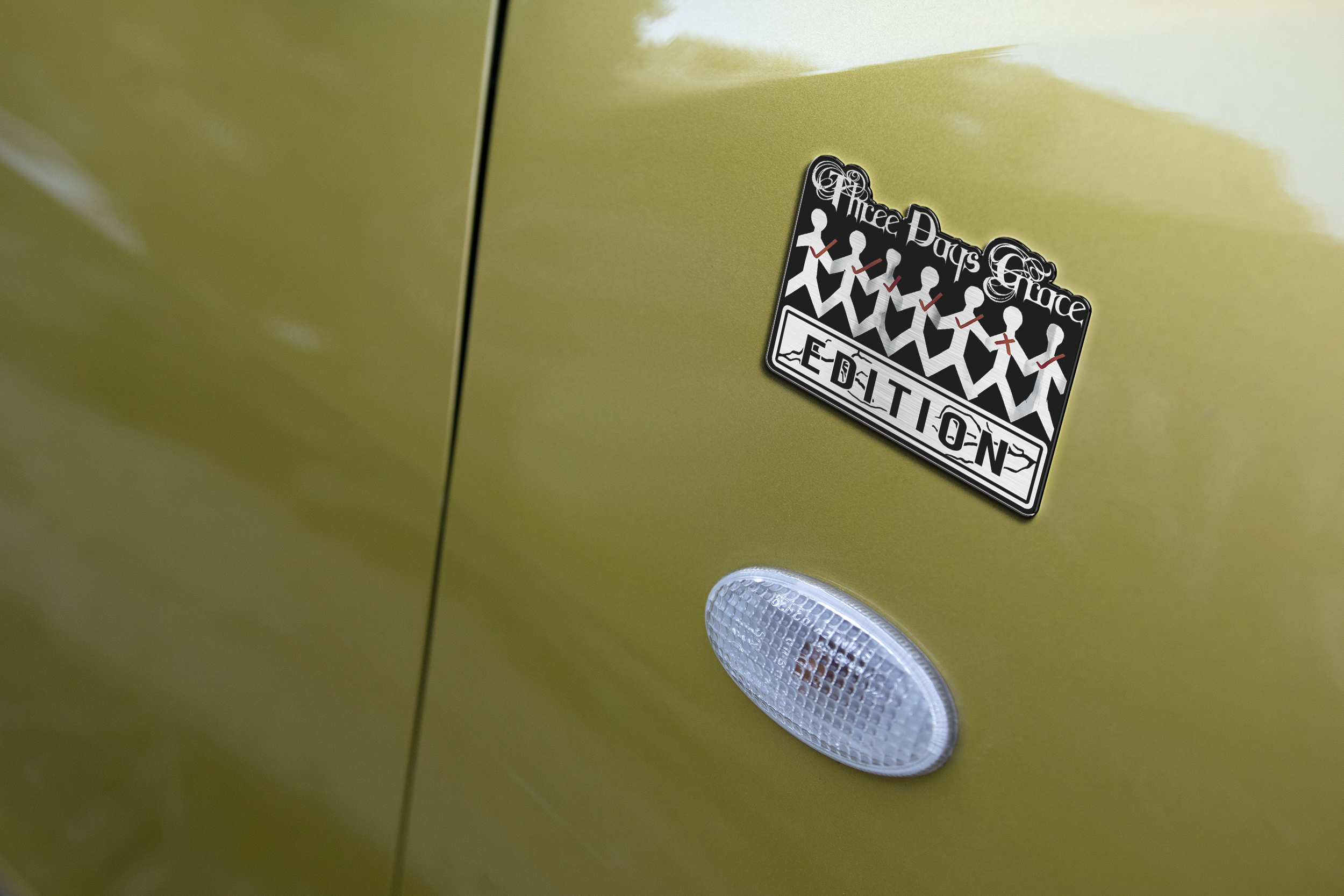 Car Name Emblem Badge mockup 3
