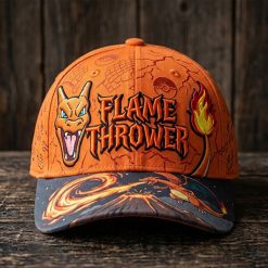 Charizard Flame Thrower Embroidered Cap