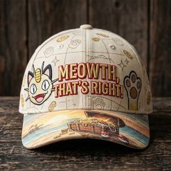 Meowth That's Right Embroidered Cap
