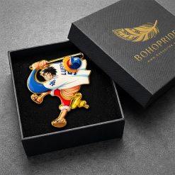 Luffy x Dodgers Button Pin