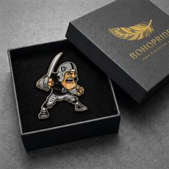 Raiders Mascot Button Pin