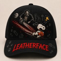 Leatherface x Snoopy Embroidered Cap