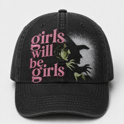 Girls Will Be Girls Witch Embroidered Cap