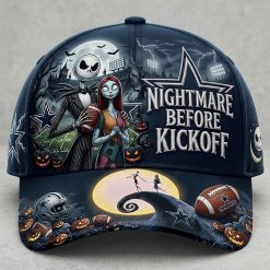 Dallas Cowboys x Jack Skellington & Sally Halloween Embroidered Cap