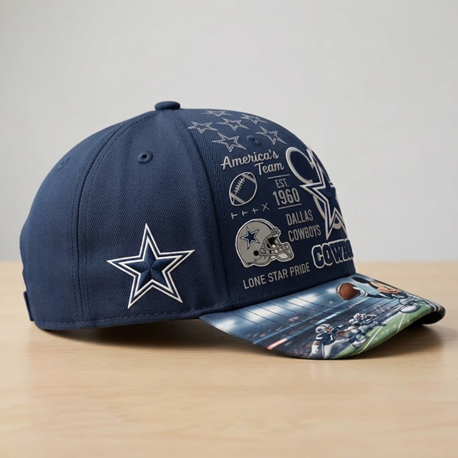 Dallas Cowboys x Mickey Mouse Embroidered Cap 1
