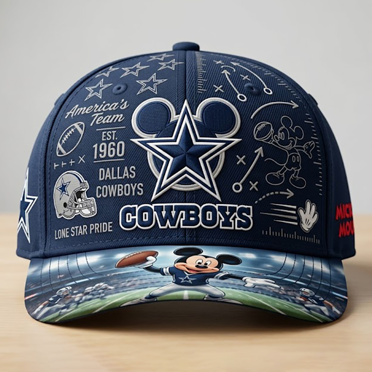 Dallas Cowboys x Mickey Mouse Embroidered Cap