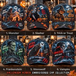 Halloween Horror Embroidered Cap Collection